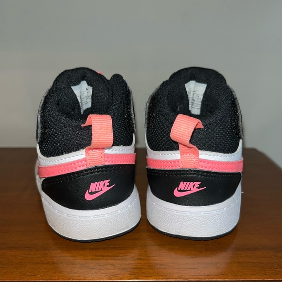 KIDS' NIKE INFANT & TODDLER COURT BOROUGH MID 2 SNEAKERS Unisex Black Pink - 7 - Picture 10 of 16